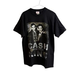 Elvis Presley and Johnny Cash Black Graphic T Shirt Men’s Size Medium